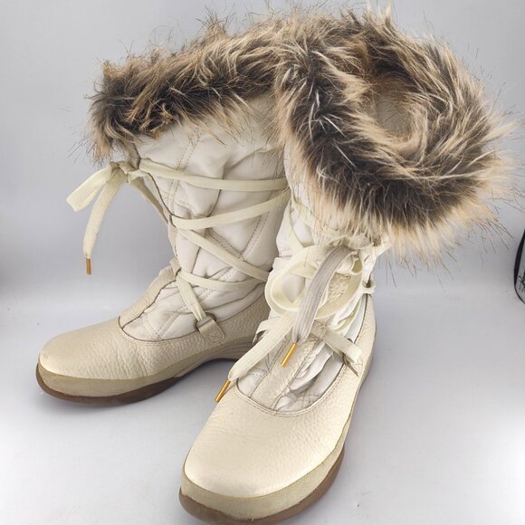 Lands’ End Waterproof Winter Boots – Women’s 6.5 – Faux Fur Trim – Cozy & Durabl - Picture 3 of 10